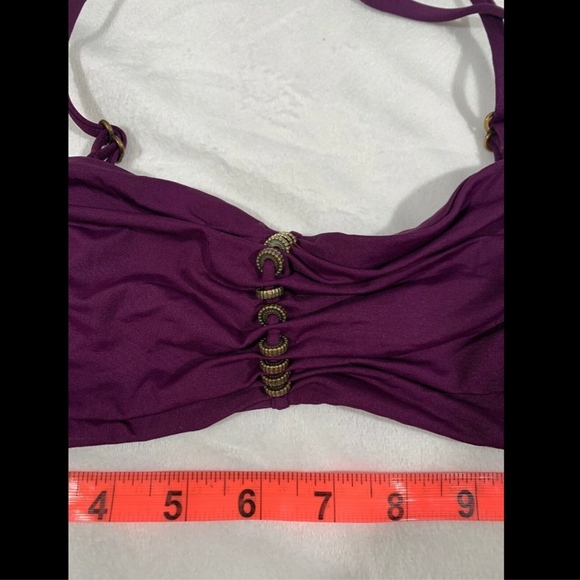 NWT $69 Becca Reconnect Bandeau Bikini Top in‎ Merlot [SZ Small ] - Picture 6 of 8